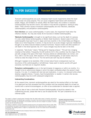 Transient Cardiomyopathy Underwriting Form