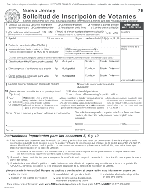 Solicitud de Inscripción de Votantes