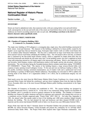 National Register of Historic Places Continuation Sheet