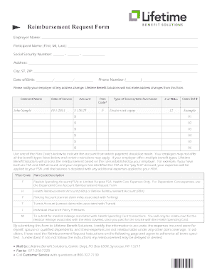 Reimbursement Request Form
