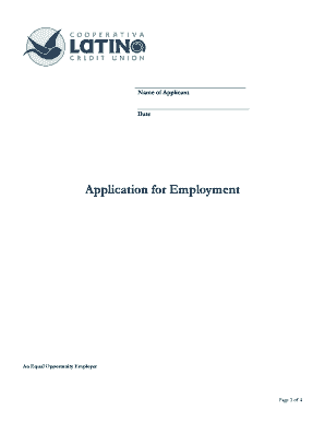 Application for Employment