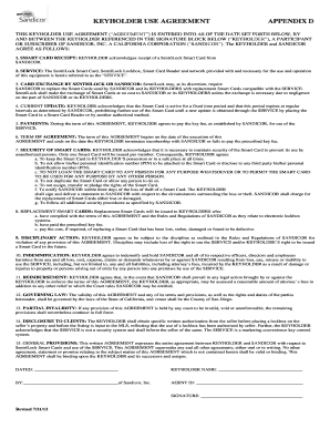 Keyholder Use Agreement