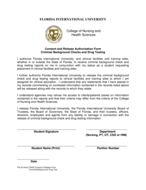 Florida International University Consent Form