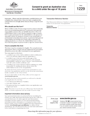 Consent to Grant Australian Visa for Child
