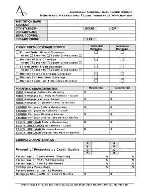 Mortgage Hazard and Flood Insurance Application