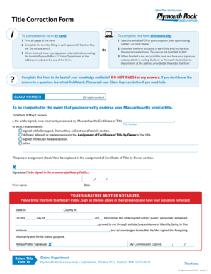 Massachusetts Vehicle Title Correction Form