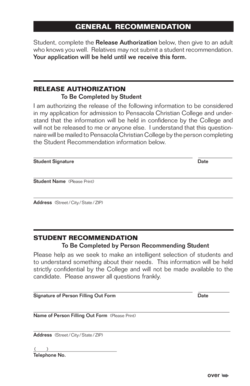 Release Authorization Form