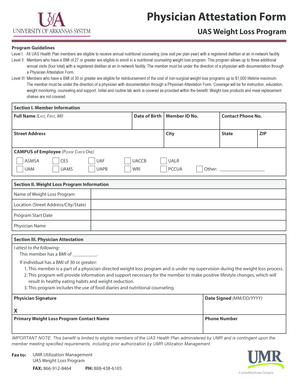 Physician Attestation Form