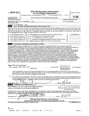 IRS Form 8879-EO Signature Authorization