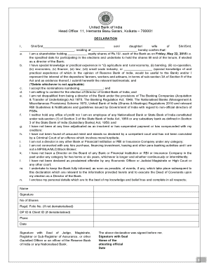 Transmittal form sample - Declaration Format Personal Information Form English