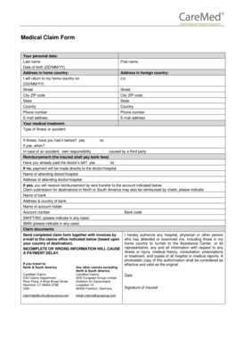 Medical Claim Form