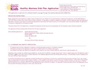 Healthy Montana Kids Plan Application