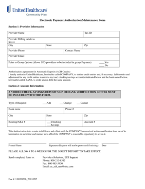 Electronic Payment Authorization Form