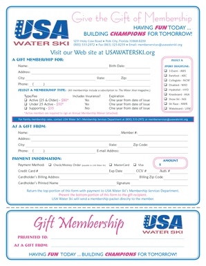 USA Water Ski Membership Waiver Form