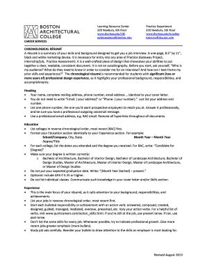 Chronological Resume Template