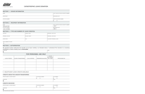 California Catastrophic Leave Donation Form