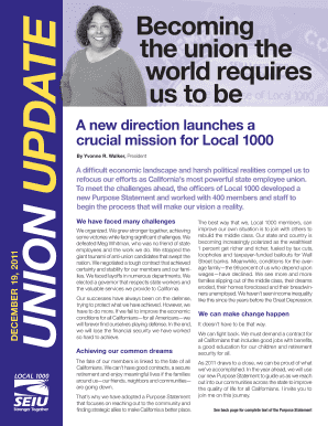 SEIU Local 1000 Delegate Nomination Form