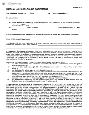 Mutual Non-Disclosure Agreement