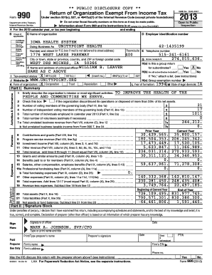 IRS Form 990 2013