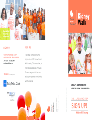Kidney Walk Registration Form