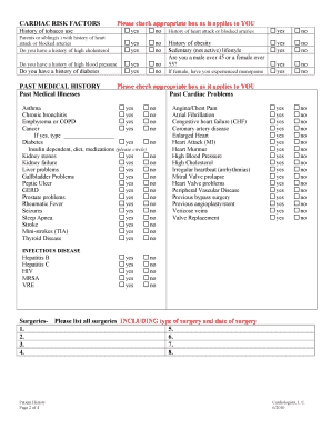 Patient History Form