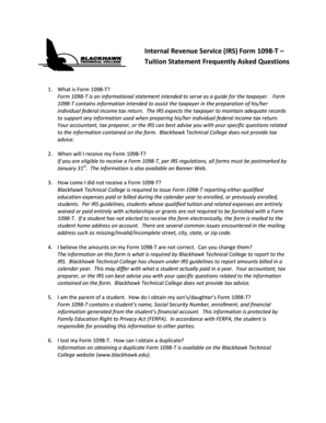 IRS Form 1098-T Tuition Statement