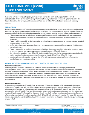 Electronic Visit User Agreement