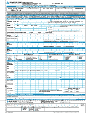 SBI Mutual Fund Application Form