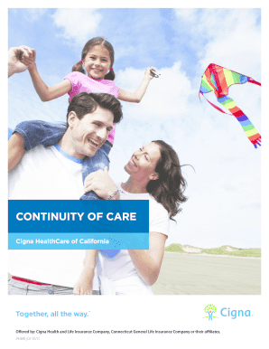 Cigna Continuity of Care Request Form