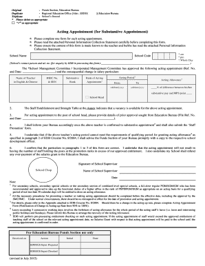 Acting Appointment Form