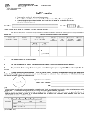 Staff Promotion Form