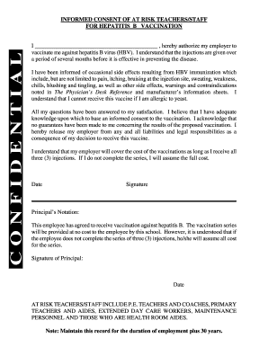 Informed Consent for Hepatitis B Vaccination