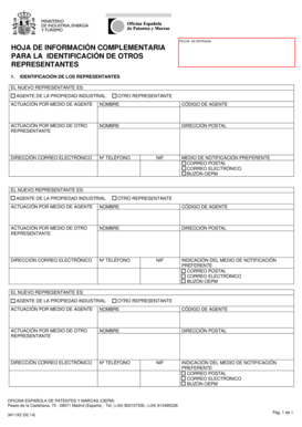 Formulario de Representación de Agente de Propiedad Industrial