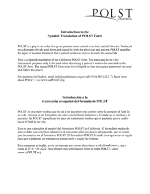 Formulario POLST de California
