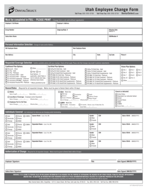 Utah Employee Change Form