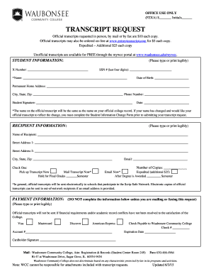 Transcript Request Form