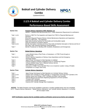 Bobtail and Cylinder Delivery Combo Certification Assessment