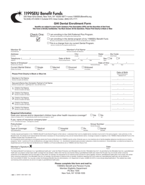 GHI Dental Enrollment Form