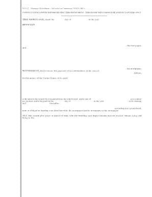 New York Subordinate Mortgage Agreement