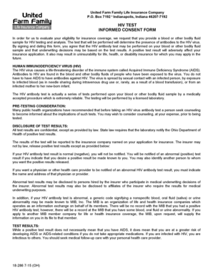 HIV Test Informed Consent Form