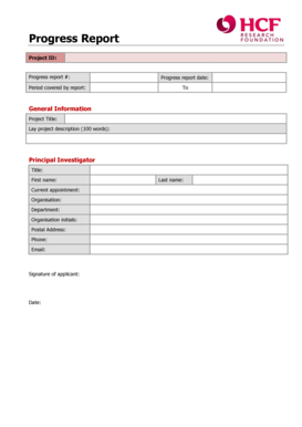 Progress report template - Progress Report Template - HCF - hcf com