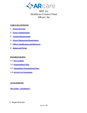 Hospital administration organizational chart - 34535 RFP01 Request for Proposal - usac