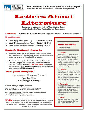Letters About Literature Contest