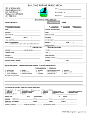 Building Permit Application