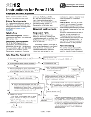 Form 2106 Instructions
