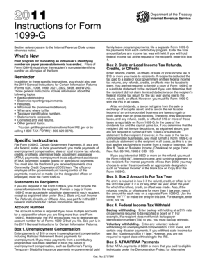 Instructions for Form 1099-G (2011)