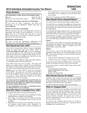 Arizona Form 140X