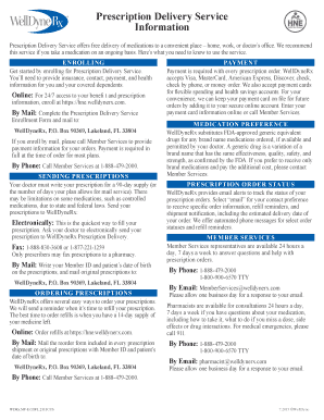 Prescription Delivery Service Enrollment Form