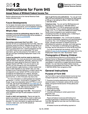 Instructions for Form 945