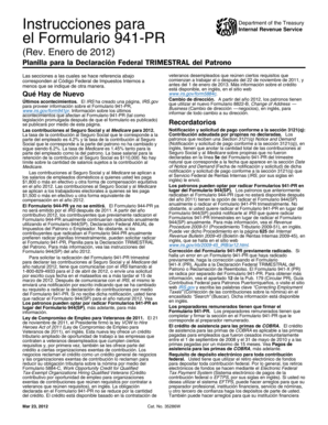 Instrucciones para el Formulario 941-PR